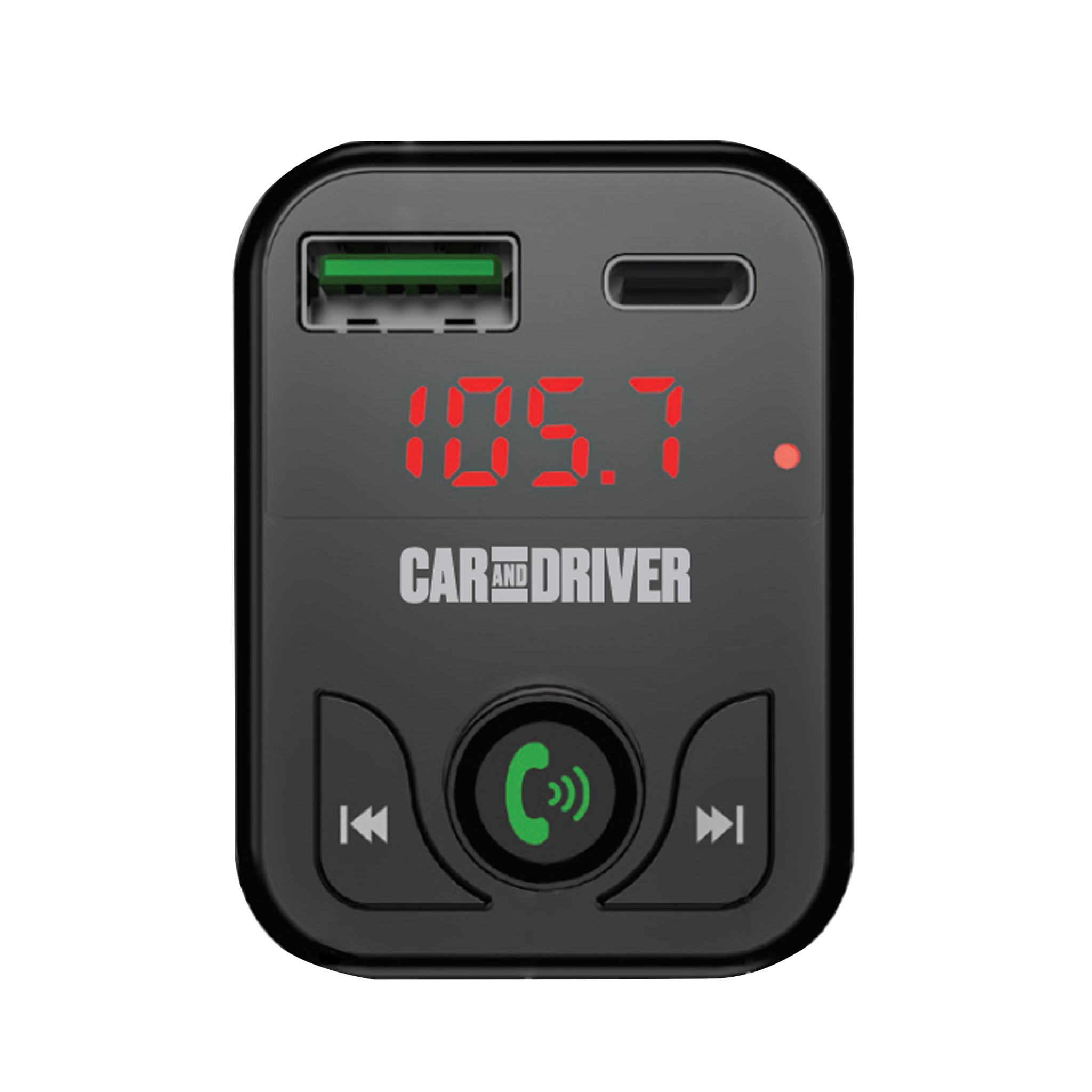 Wireless FM Transmitter & Dual USB Car Charger - CAD-FMX121